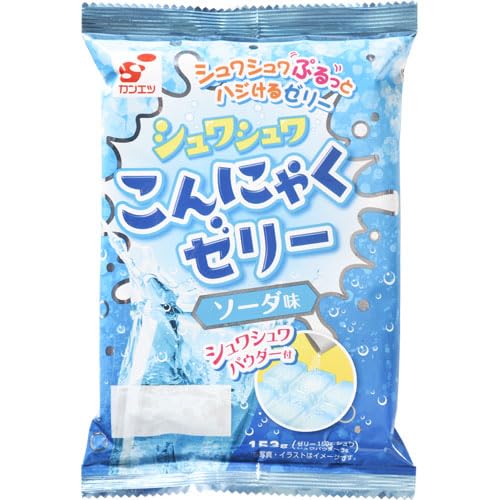 Amazon.co.jp: カンエツ こんにゃくゼリーソーダ味シュワシュワ 153g